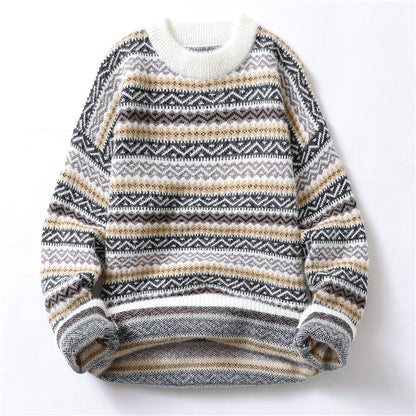 Gemütlicher Winterpullover mit exquisitem Wintermuster