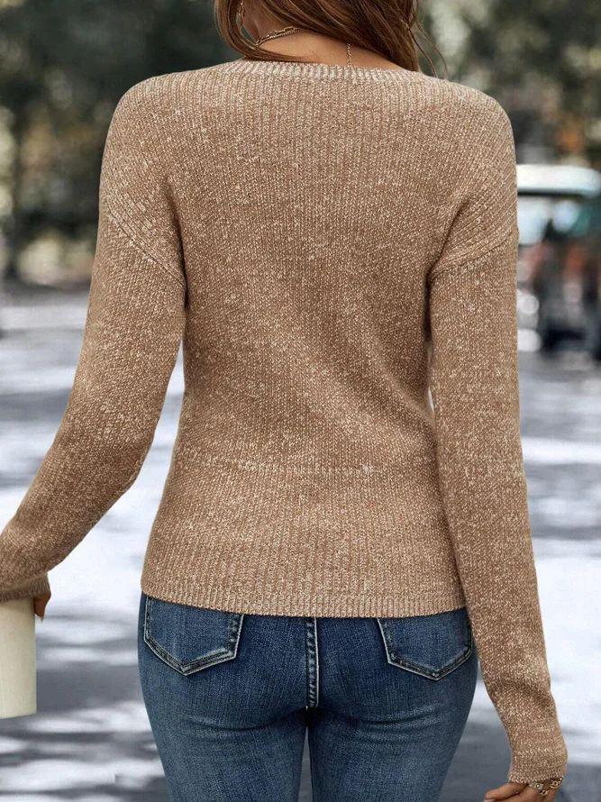 Basic-Pullover mit V-Ausschnitt für jeden Tag